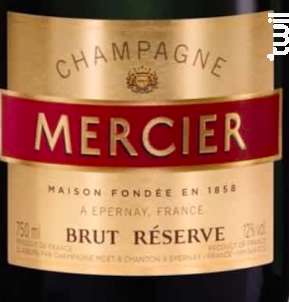 Brut - Réserve - Champagne Mercier - Non millésimé - Effervescent