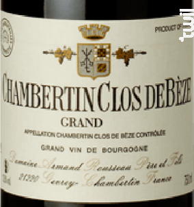 Chambertin Clos De Beze - Domaine Armand Rousseau - 2011 - Rouge