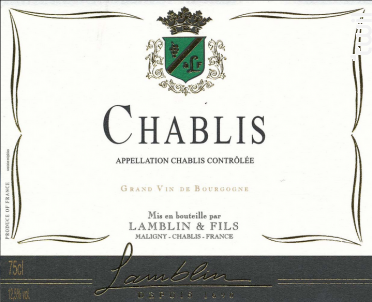 Chablis - Domaine Lamblin et Fils - 2021 - Blanc