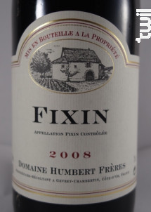 Fixin - Domaine Humbert Frères - 2015 - Rouge