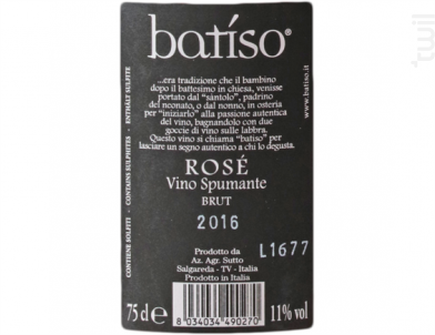 VENEZIE BATISO ROSE’ BRUT - Vignobles Emile Bertaud - 2016 - Rosé