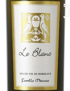 Le Blanc - Château de Léognan - 2022 - Blanc