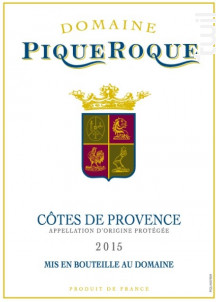 Domaine de PiqueRoque - Domaine de Piqueroque - 2015 - Rouge