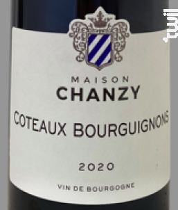 Coteaux bourguignons - Maison Chanzy - 2020 - Rouge