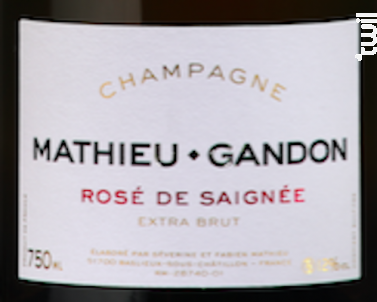 Rosé de Saignée - Champagne Mathieu-Gandon - 2018 - Effervescent