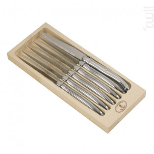 Coffret 6 Couteaux Steak Inox Laguiole - jean dubost -  - 