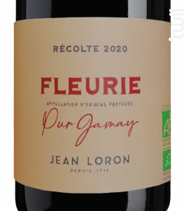 FLEURIE Bio - Maison Jean Loron - 2020 - Rouge
