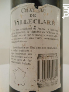 Château De Villeclare - Château de Villeclare - 1989 - Rouge