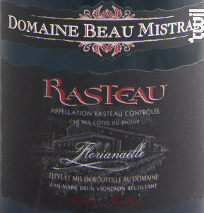 Cuvée Florianaëlle - Domaine Beau Mistral - 2018 - Rouge
