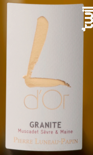 Le L d'Or - Domaine Pierre Luneau Papin - 2015 - Blanc