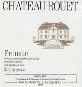 CHÂTEAU ROUET - CHÂTEAU ROUET - 1982 - Rouge