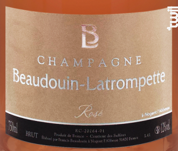 Rosé - Champagne Beaudouin-Latrompette - Non millésimé - Effervescent