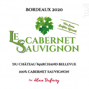 Le Cabernet Sauvignon du Château Marchand Bellevue - Château Marchand Bellevue - 2020 - Rouge