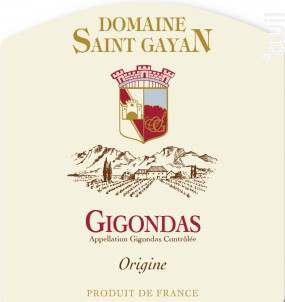 Origine - Domaine Saint Gayan - 2020 - Rouge