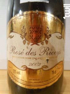 Rosé-des-Riceys - Champagne jean-Jacques Lamoureux - 2002 - Rosé