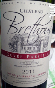 Château Brethous - Cuvée Prestige - Château Brethous - 2016 - Rouge