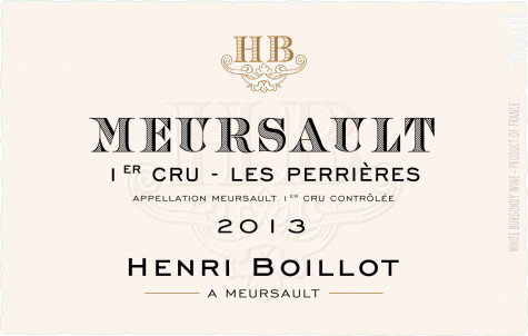 Meursault Premier Cru Les Perrières - Maison Henri Boillot - 2016 - Blanc