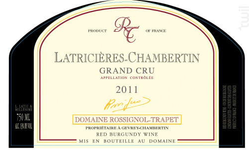 LactriciÈres-chambertin - Domaine Rossignol-Trapet - 2017 - Rouge
