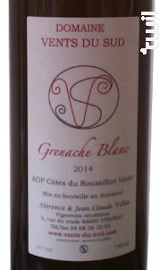 Grenache Blanc - Domaine Vents du Sud - 2023 - Blanc