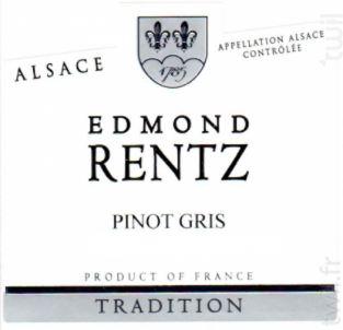 Pinot Gris - Domaine Edmond Rentz - 2018 - Blanc