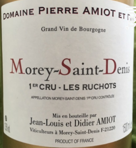 Morey Saint Denis 1er Cru - Les Ruchots - Domaine Pierre Amiot et Fils - 1994 - Rouge