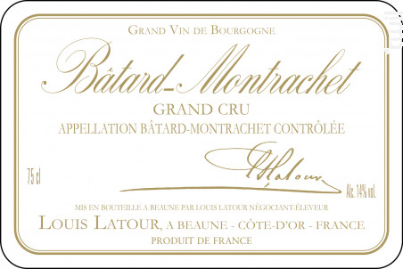 Bâtard-Montrachet Grand Cru - Maison Louis Latour - 2001 - Blanc