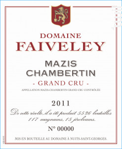 Grand Cru Mazis-chambertin - Domaine Faiveley - 2013 - Rouge