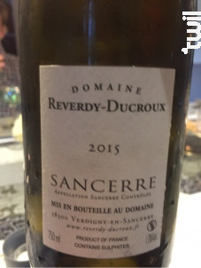 Sancerre - Domaine Reverdy-Ducroux - 1992 - Blanc