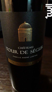Château Tour de Ségur - Vignobles André Lurton - Château Tour de Ségur - 2018 - Rouge
