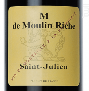 M de Moulin Riche - Château Léoville Poyferré - 2013 - Rouge