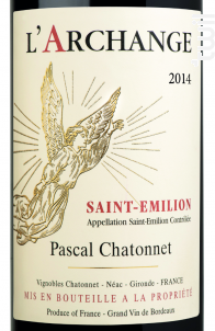 L'Archange - Vignobles Chatonnet - 2014 - Rouge