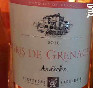Gris de Grenache - Vignerons Ardéchois - 2018 - Rosé