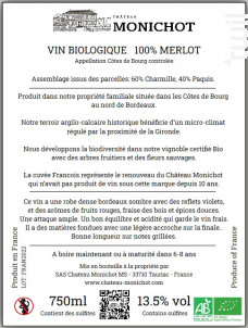 Cuvee Francois - Château Monichot - 2022 - Rouge