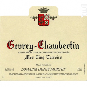 Gevrey Chambertin Mes Cinq Terroirs - Domaine Denis et Arnaud Mortet - 2019 - Rouge