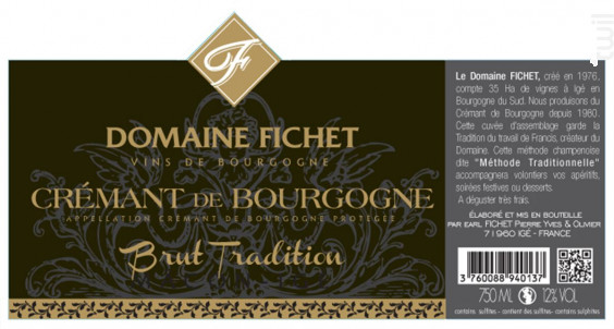 Tradition - Domaine Pierre-Yves & Olivier Fichet - Non millésimé - Effervescent