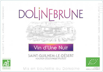 Dolinebrune - Vin d'une Nuit - Domaine de Brunet - 2023 - Rouge