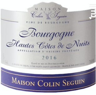 Bourgogne Hautes Côtes de Nuits Excellence - Maison Colin Seguin - 2018 - Blanc