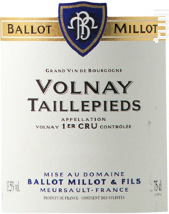 Volnay Premier Cru Taillepieds - Domaine Ballot-Millot - 2019 - Rouge