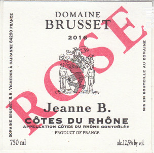 Jeanne B. - Domaine Brusset - 2018 - Rosé