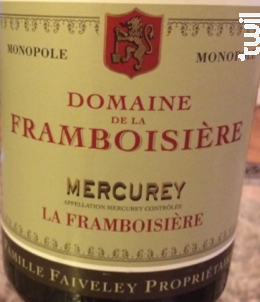 Mercurey La Framboisière - Domaine Faiveley - 2023 - Rouge