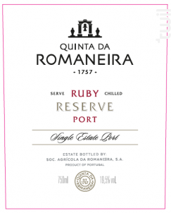 Ruby Reserve Port - QUINTA DA ROMANEIRA - Non millésimé - Rouge
