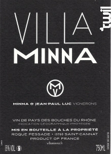 Villa Minna - VILLA MINNA VINEYARD - 2017 - Rouge