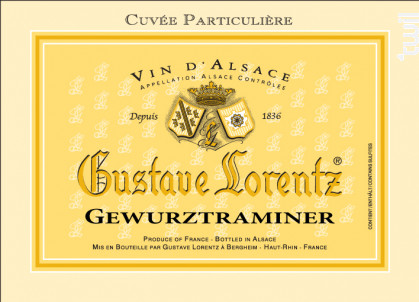 Gewurztraminer Cuvée Particulière - Gustave Lorentz - 1988 - Blanc