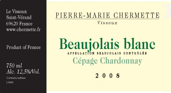 Beaujolais Blanc - Pierre-Marie Chermette - 2013 - Blanc
