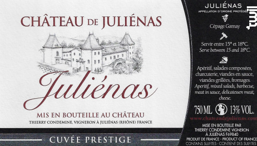 Prestige - Château de Juliènas - 2017 - Rouge
