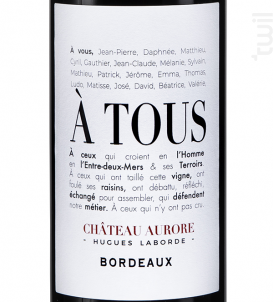 À Tous - Château Aurore - 2021 - Rouge