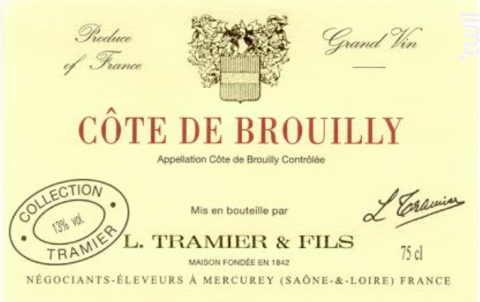 Côte-de-Brouilly - Maison L. Tramier et Fils - 2021 - Rouge