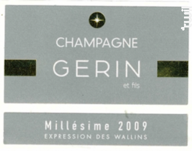 l'esprit des Wallins - Champagne Gerin - 2009 - Effervescent
