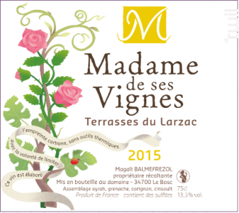 Rouge Bonbon - Madame de ses Vignes - 2015 - Rouge