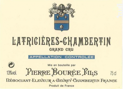 LATRICIERES CHAMBERTIN - Pierre Bourée Fils - 1983 - Rouge